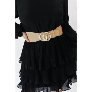 NEW MERVEILLE never forgotten pearl belt in taupe